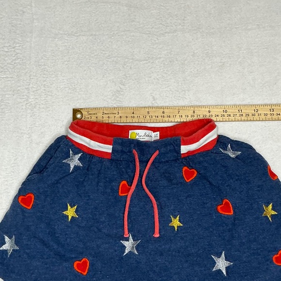 Mini Boden Kids Skirt Set 2 Purple Frog Denim Stars Hearts Drawstring Size 6-8Y - Picture 5 of 10
